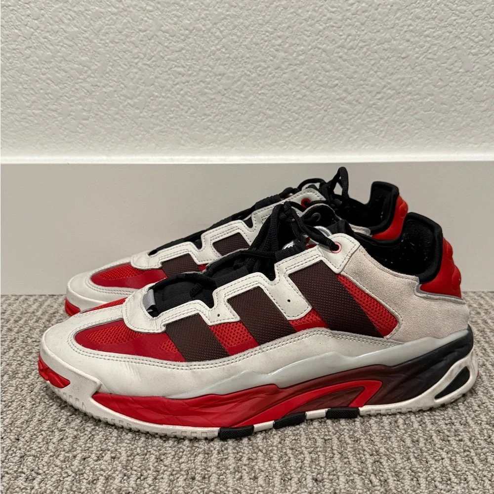 Size 11.5 - adidas Niteball Crystal White Scarlet - Picture 1 of 6
